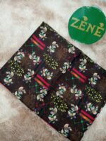 Brown with folowers Bana Dora Lawn 2-piece unstitch suit