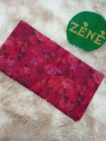 Red mehroon with folowers Bana Dora Lawn 2-piece unstitch suit