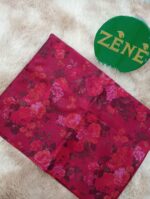 Red mehroon with folowers Bana Dora Lawn 2-piece unstitch suit