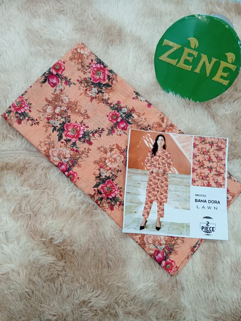 Pink Bana Dora Lawn 2-piece unstitch suit