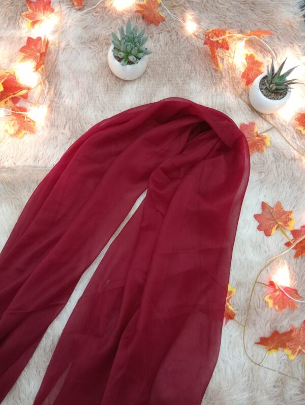 Wrap yourself in elegance with our Zene Chiffon Dupatta — a timeless accessory crafted from ultra-soft, lightweight chiffon. Its breathable fabric drapes beautifully, adding a graceful touch to any outfit. This dupatta promises unmatched comfort and effortless style, perfect for everyday wear and special occasions.