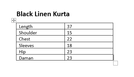 colorful black lilen kurta