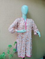 skin and pink lilen lawn kurta