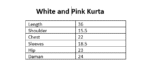 White and Pink Kurta