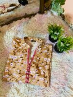Skin and Pink lilen Kurta