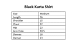 black kurta size