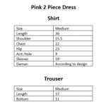 Pink 2 piece stitched dress