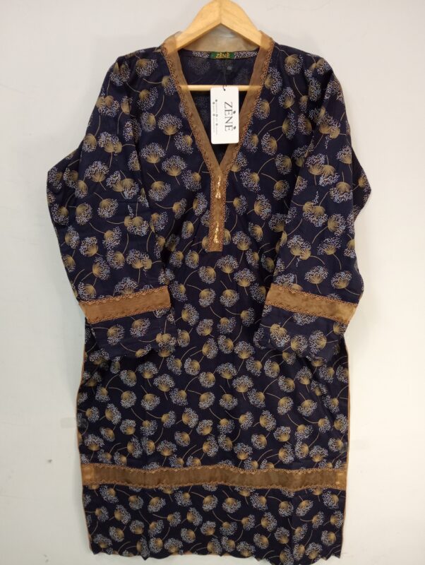 2 piece blue dress with flower full shirt