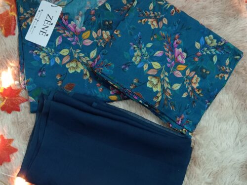 3 piece blue stitch dress
