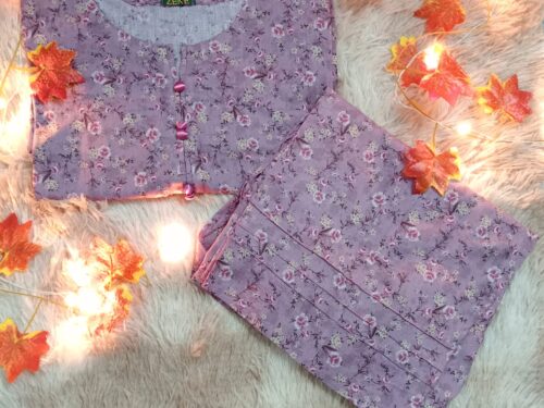 2 piece pink allover stitch dress
