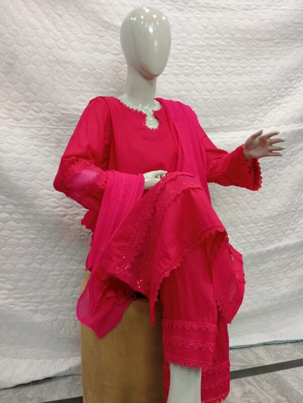pink solid 3 piece
