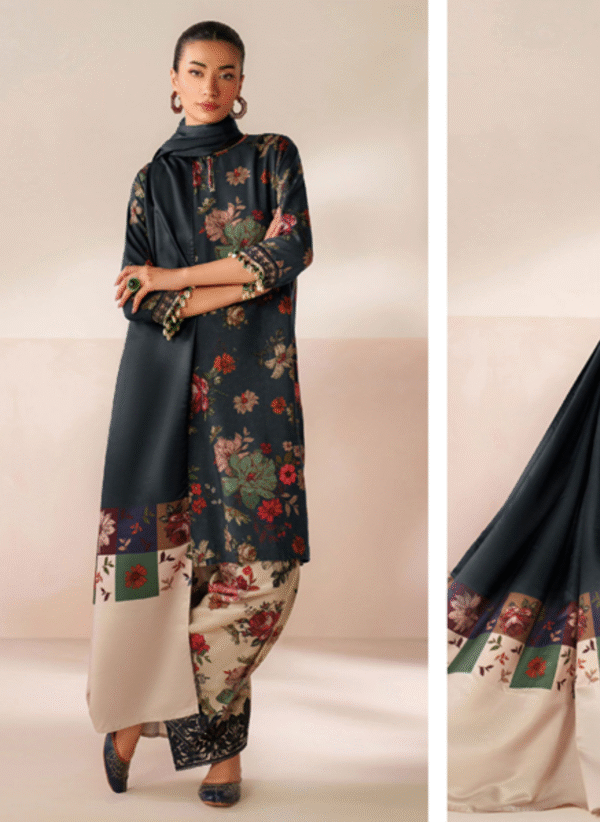 Baroque Blue white 3 Piece Lilen