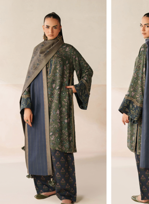Baroque Green Blue 3 Piece Lilen