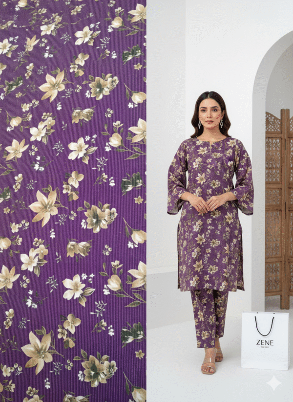 Purple 2 Piece Khadar