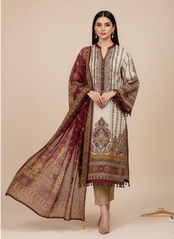 3-Piece Unstitched Lawn Suit