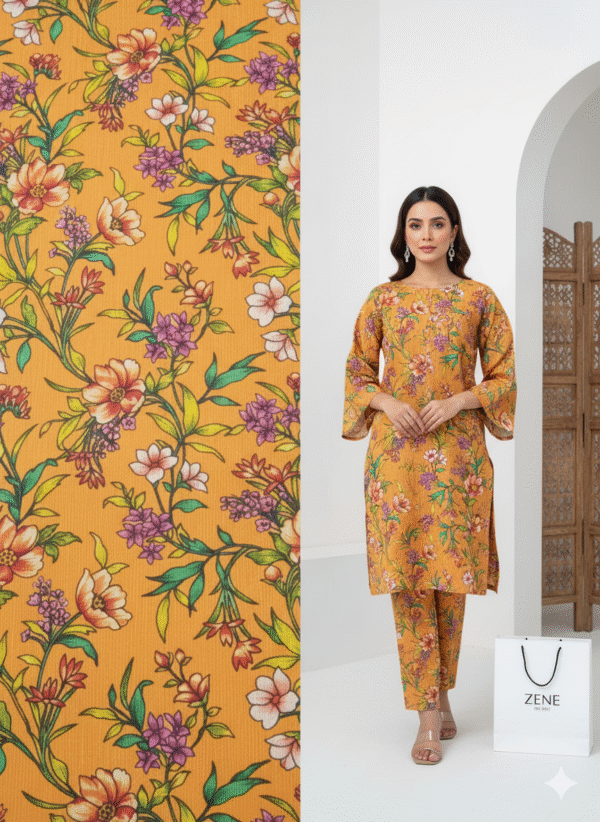 Mustard 2 Piece Khaddar